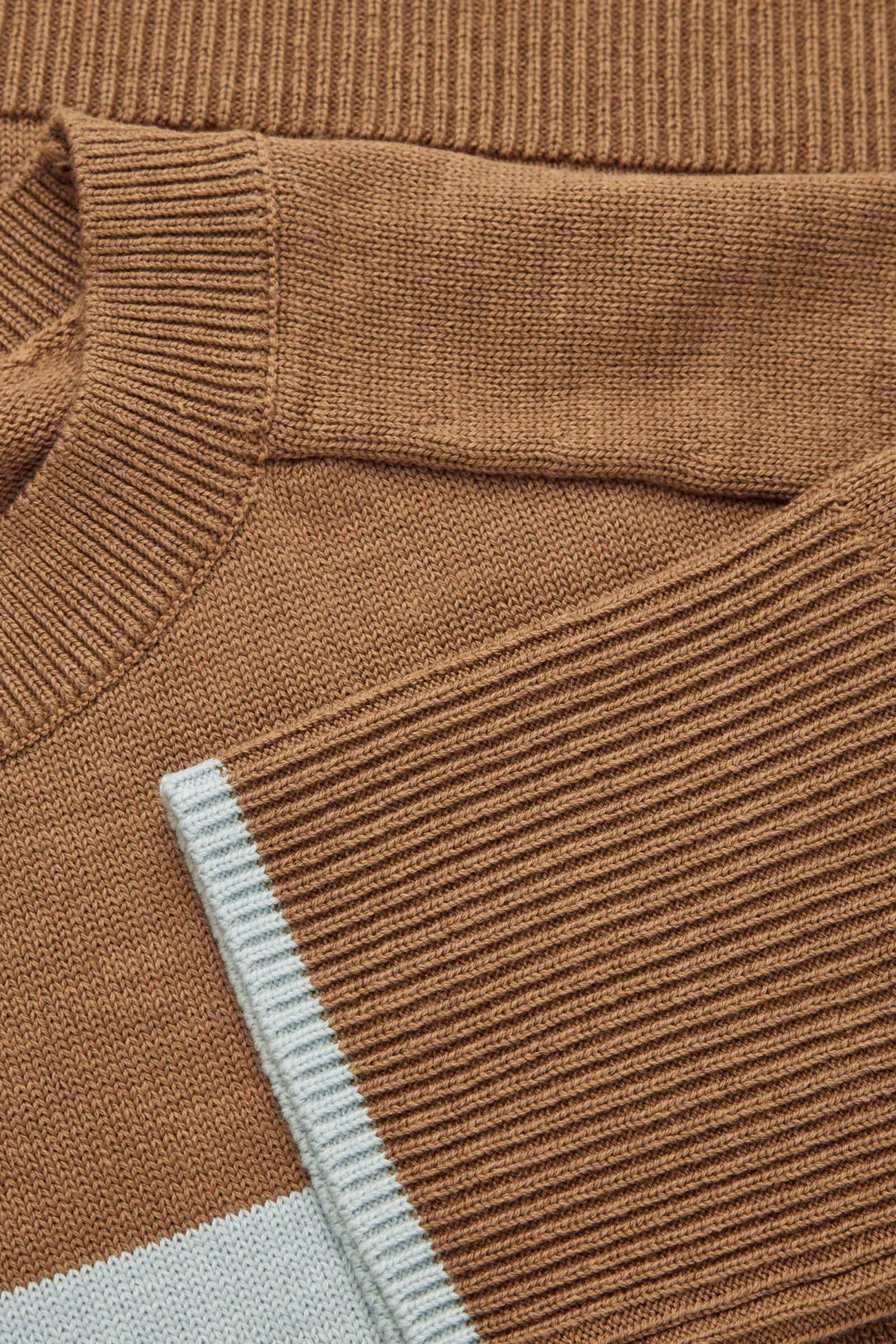 宽松版型条纹插肩袖羊毛混纺针织衫 - cos官网