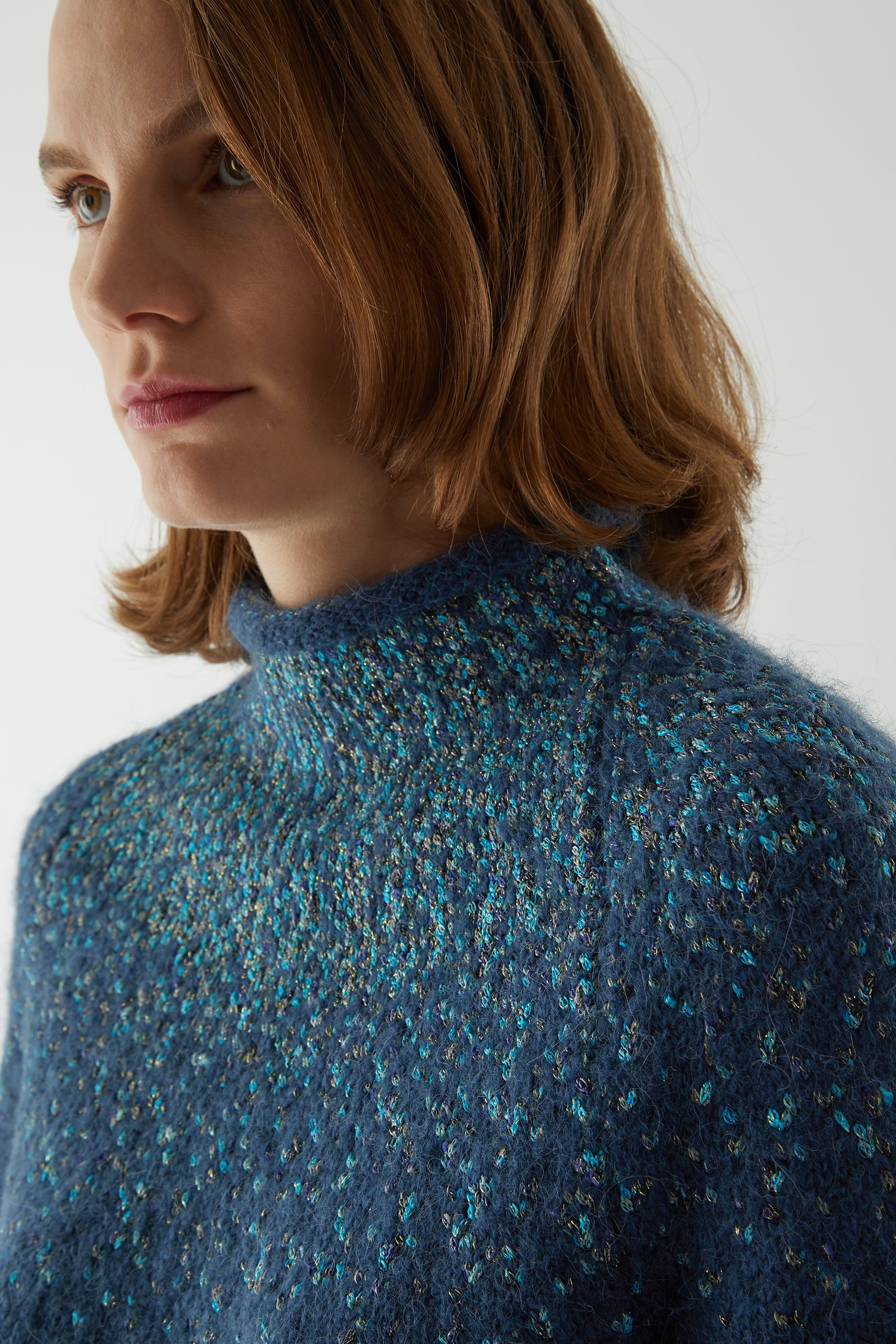 羊毛混纺费尔岛提花针织毛衣