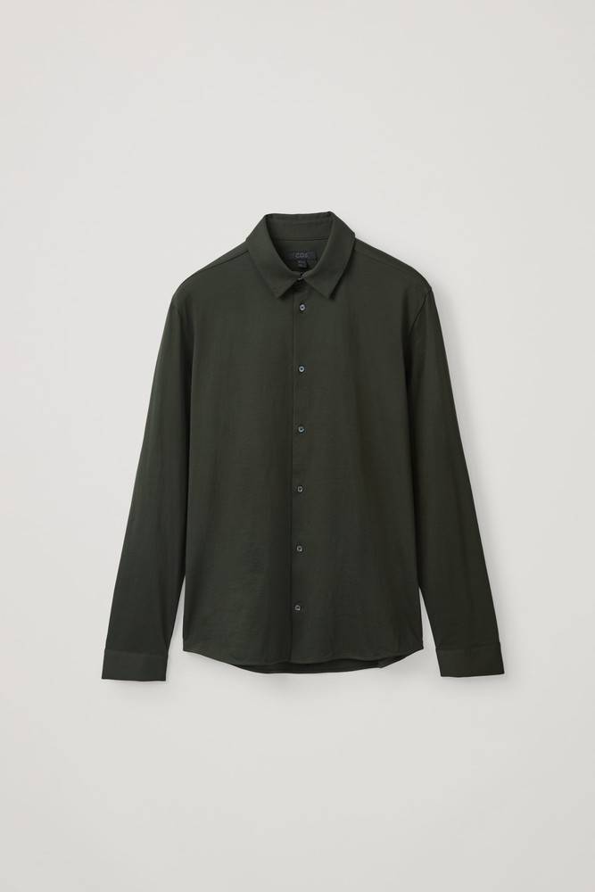 RELAXED BUTTON-UP CHINOS